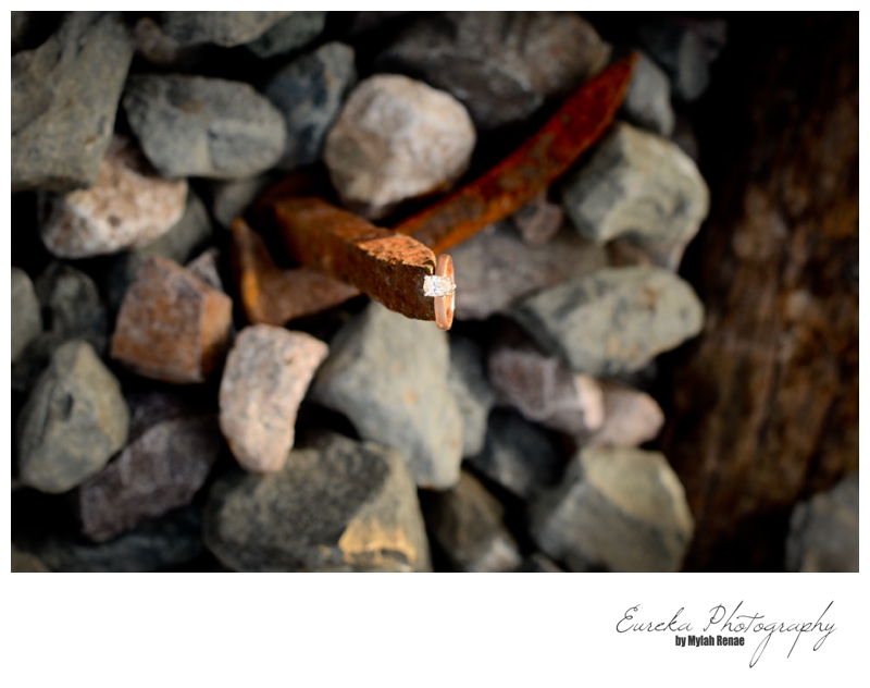 Railroad Wedding Engagement Photograph