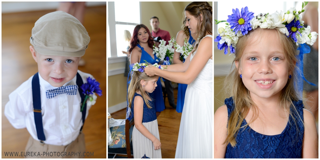 Bowtie for ring bearer floral crown for flower girl 