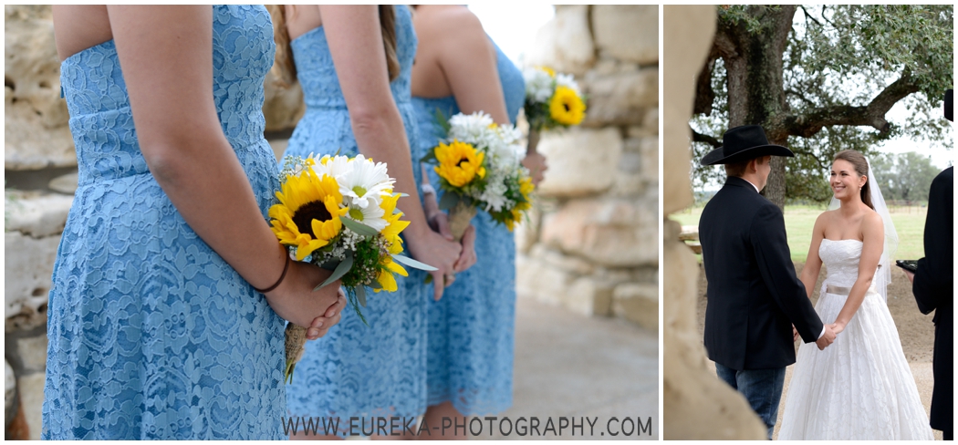 Blue and Yellow wedding at Tenroc Ranch