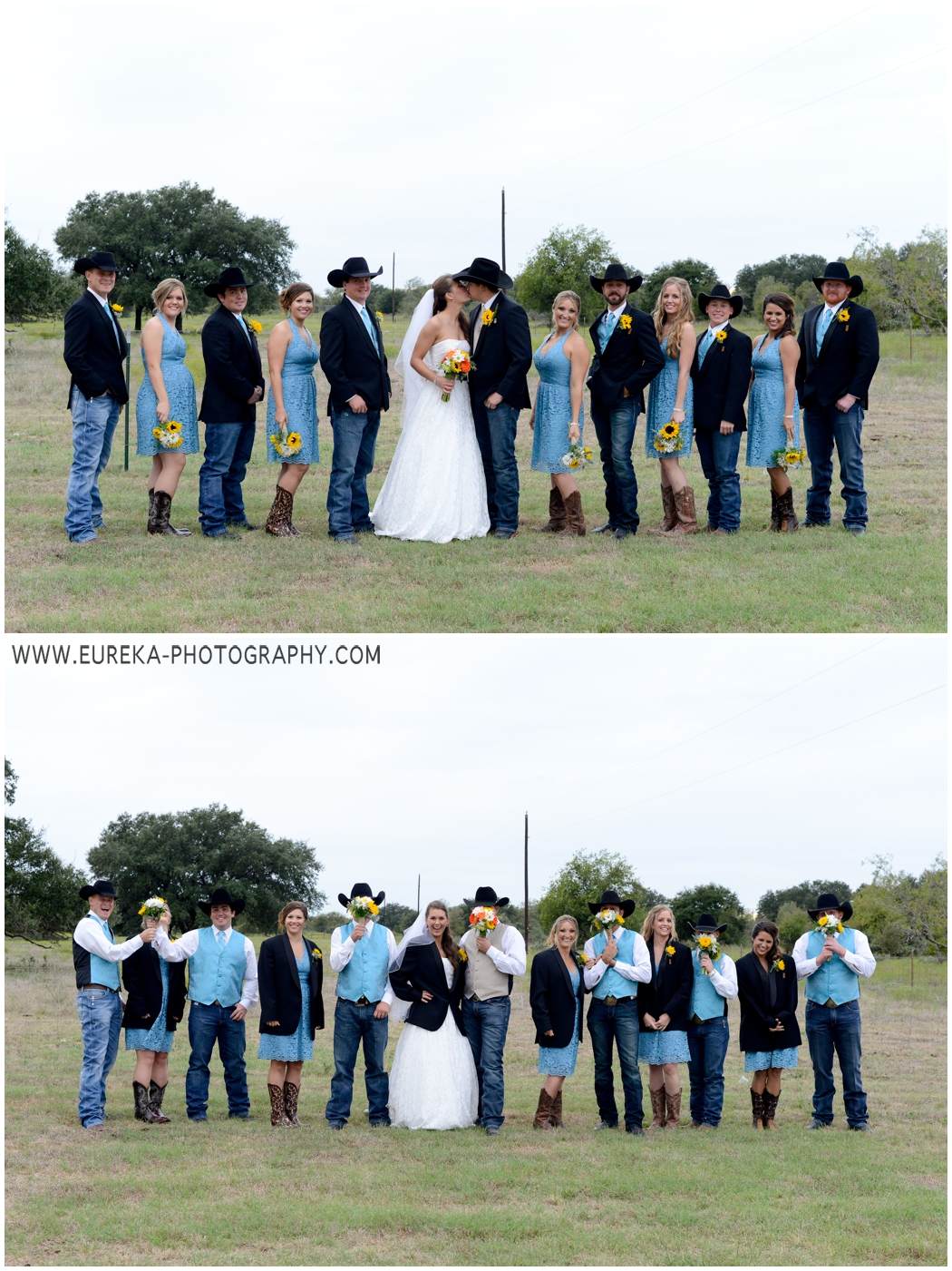 Lake Blue and Sunflower Yellow Bridal Party