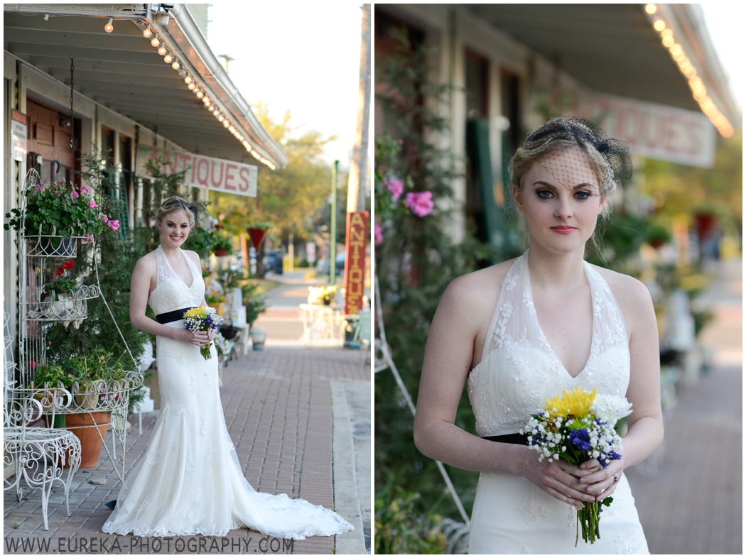 Antique Store Bridal Session in downtown Georgetown, Texas