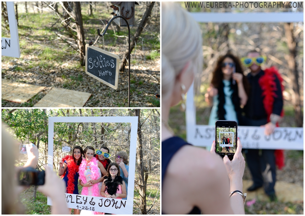 DIY Photobooth at wedding reception in Driftwood Texas 