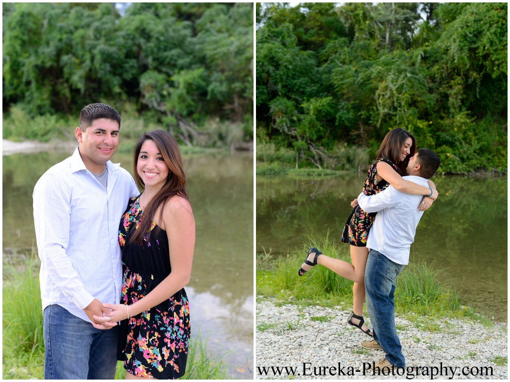 River Engagement Photos at Blue Hole in Georgetown Texas