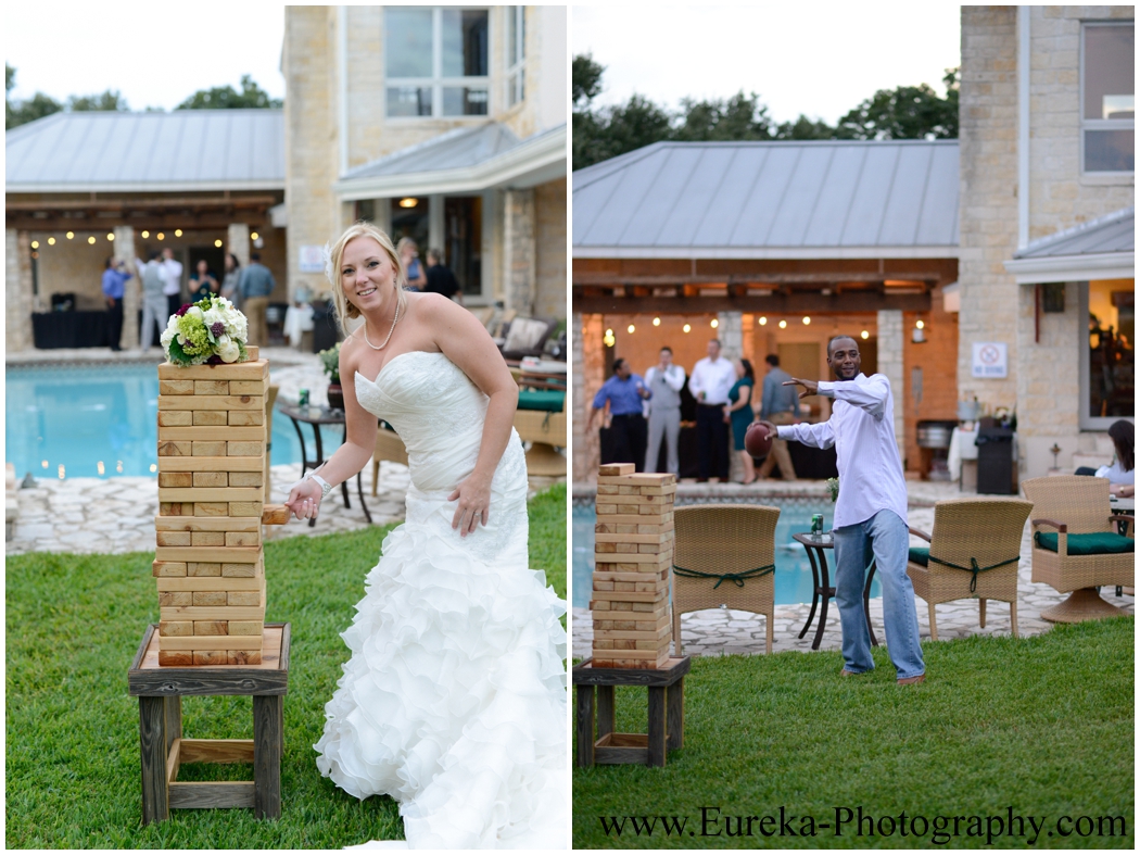 Yard Games at Backyard Wedding in Boerne, TX