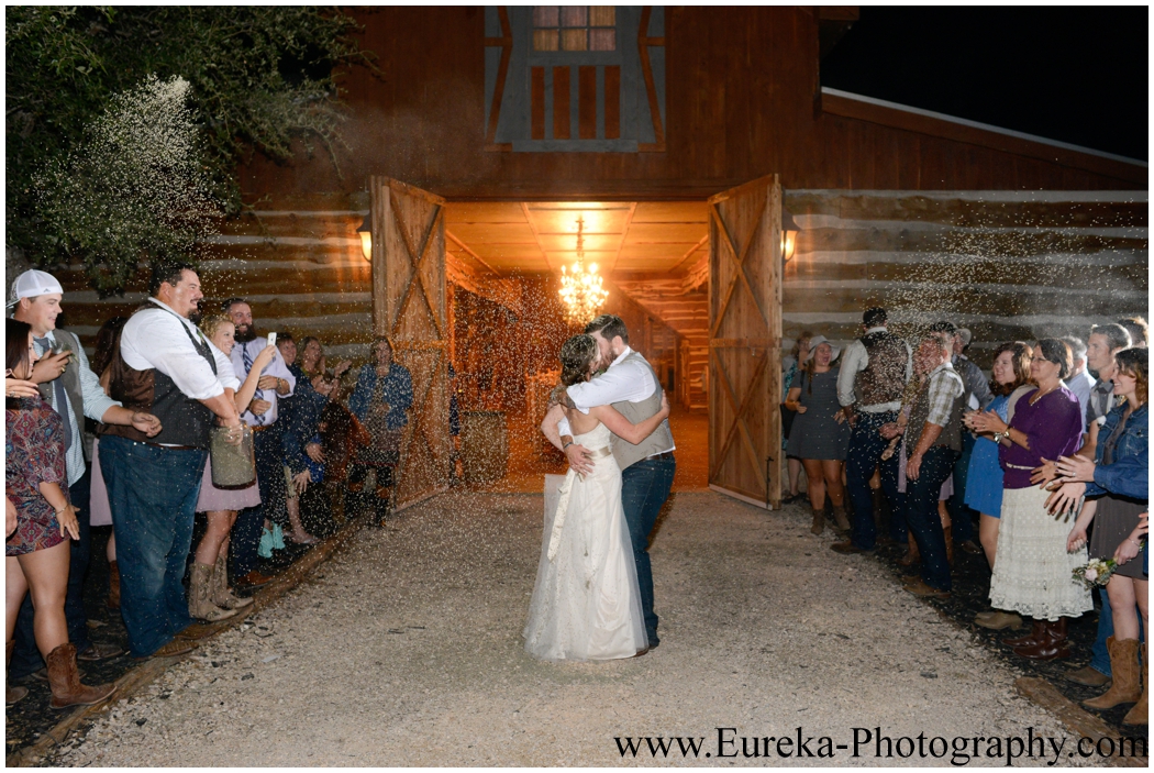 Lavender Wedding Exit at Twisted Ranch in Bertram, TX