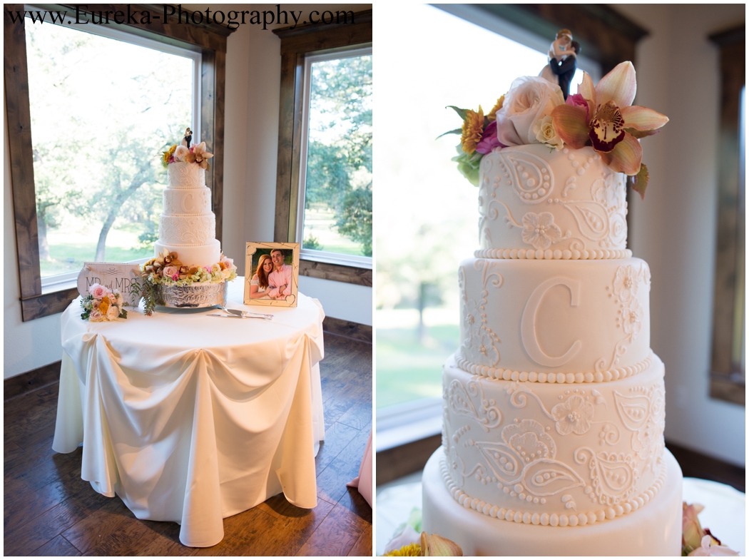 Lily's Cakes Wedding Cake white with orchids and traditional topper