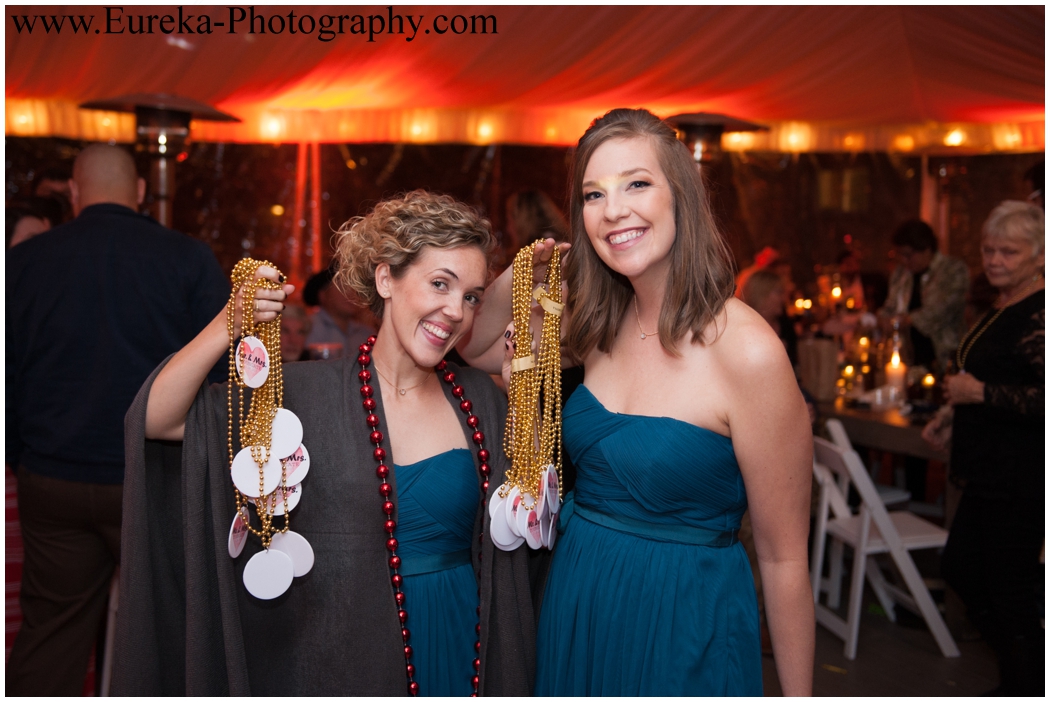 Personalized Mardi Gras Beads for Wedding Receptions 