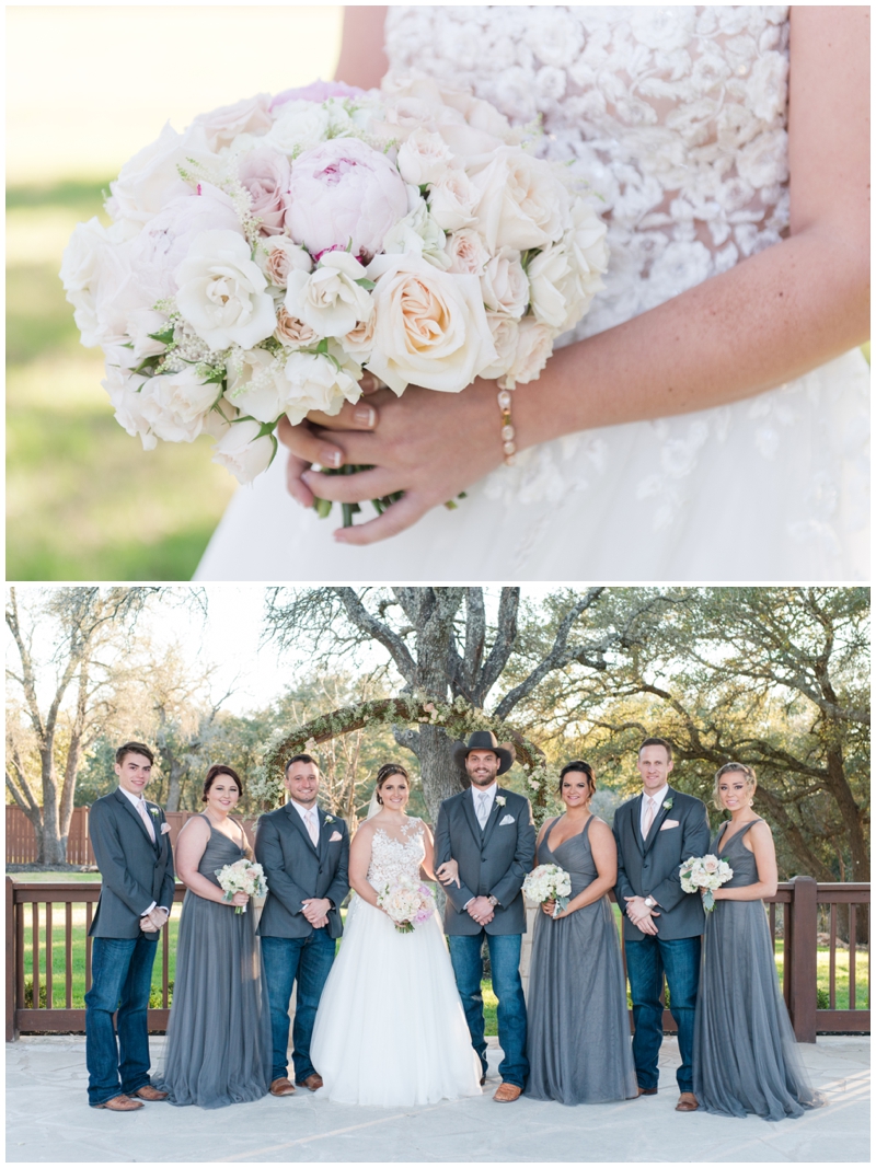 Bridal Bouquet by Sixpence Floral in Georgetown, texas in white and pink