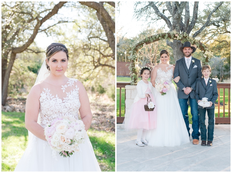 Gray and Blush wedding at The Springs in Georgetown, Texas