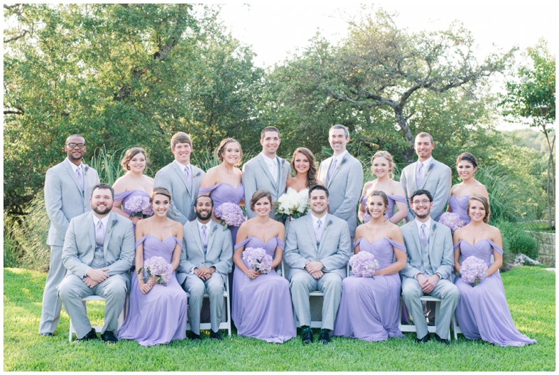 Lavender and Gray bridal party at The Springs in Georgetown 