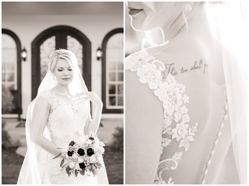 Black and White Wedding Photography at The Plantation House in Pflugerville 