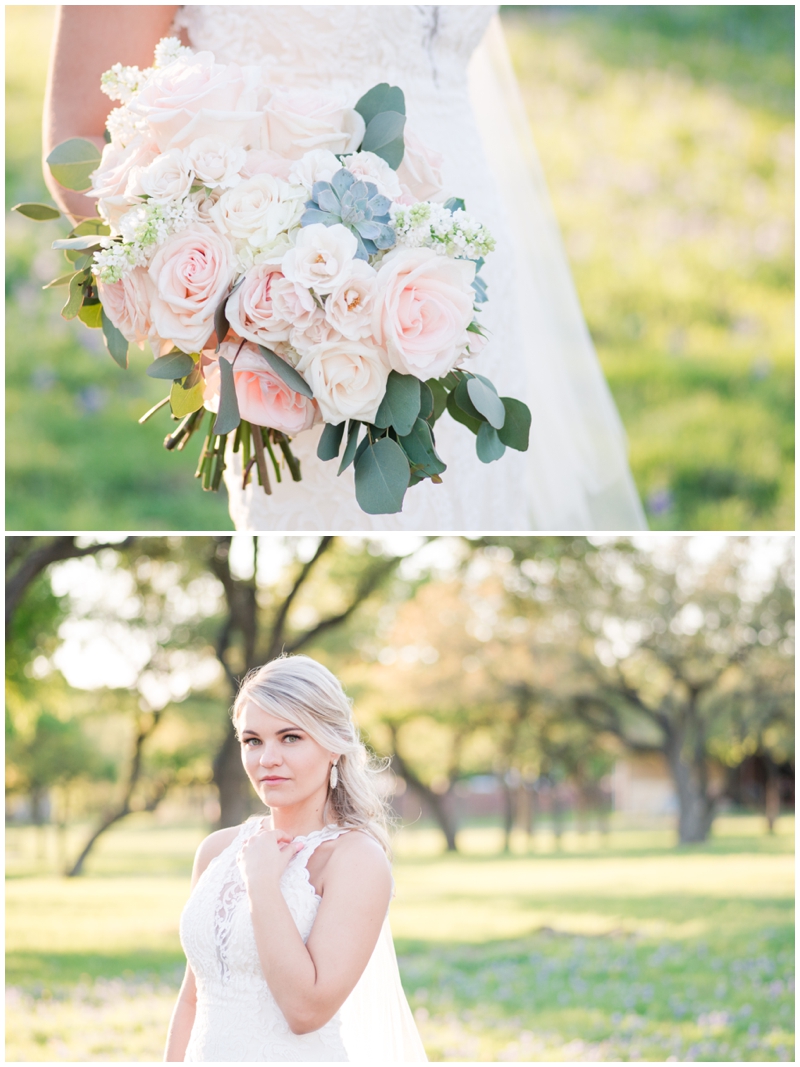 Sixpence Floral Bridal Bouquet in blush roses and succulents 