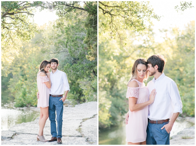 Golden Hour Engagement Photos at Bull Creek in Austin Texas