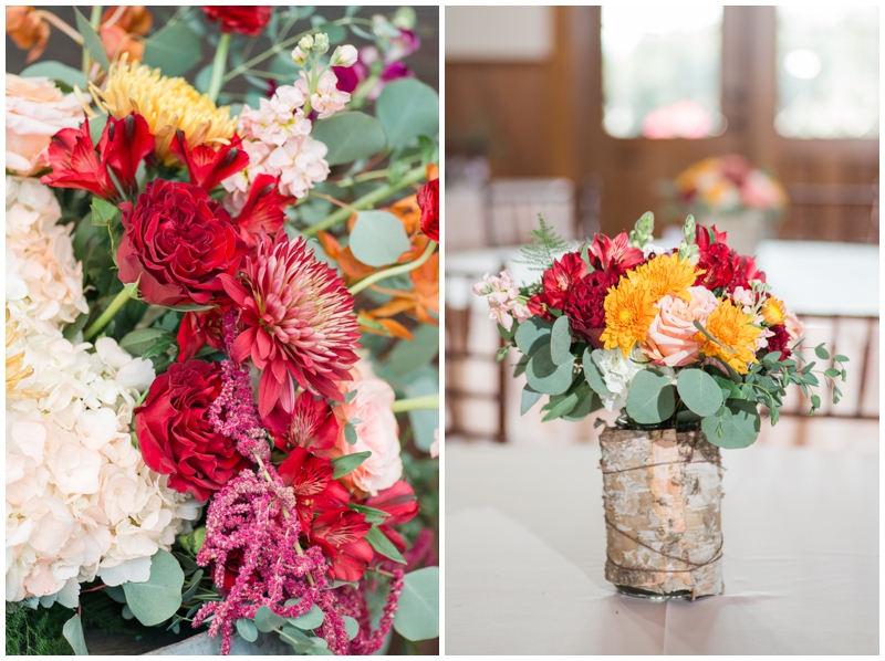 Fall Wedding Reception inside The Grande Hall at Hofmann Ranch