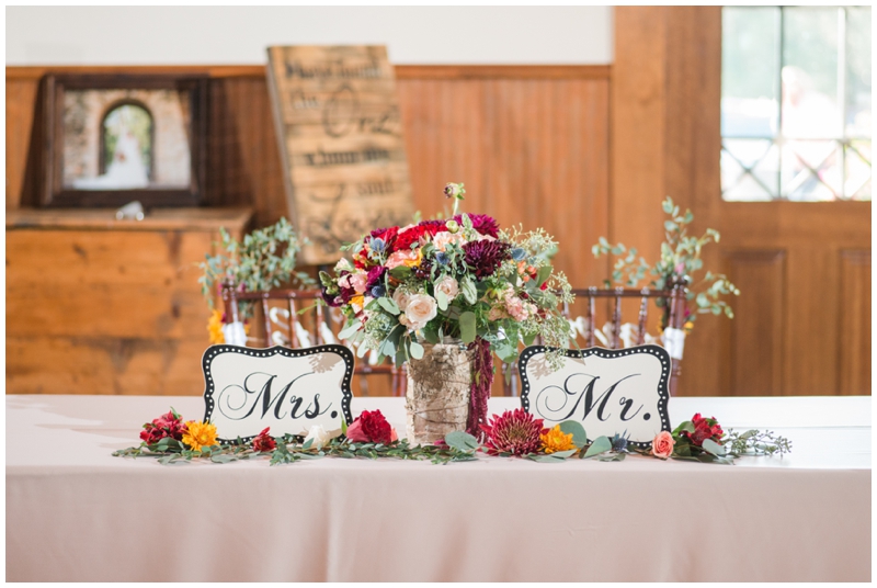 Head Table at Grande Hall at Hofmann Ranch near San Antonio 