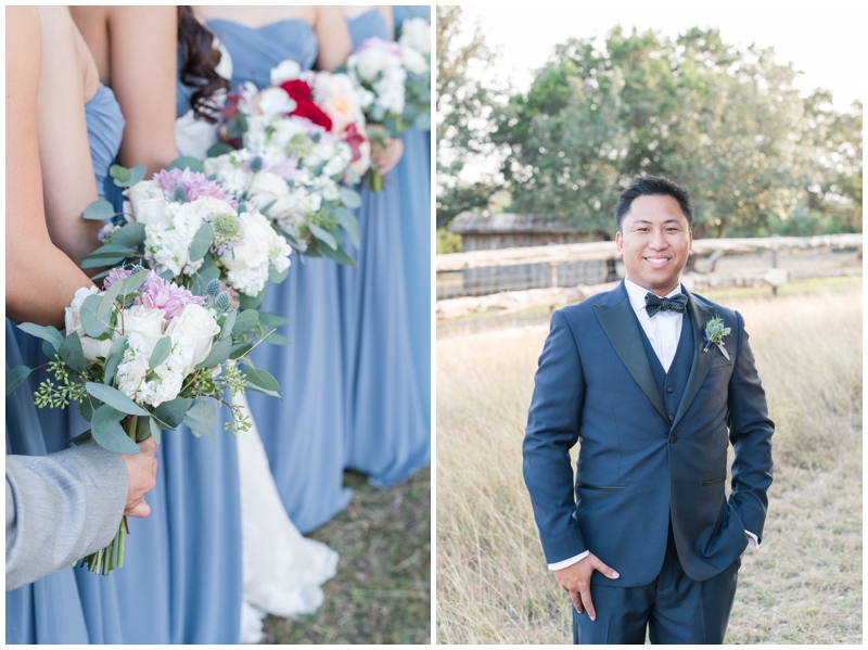 Slate Blue Wedding bridesmaids bouquets for fall wedding