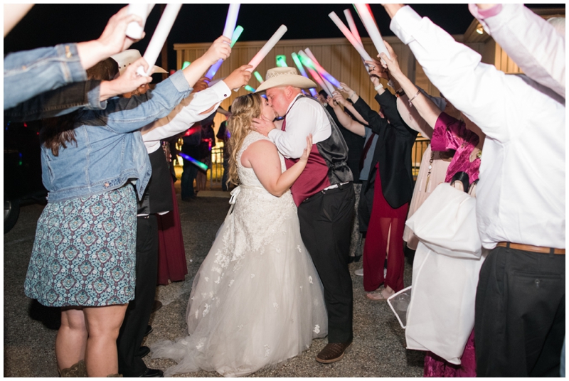 Glow Stick Grand exit from wedding reception 