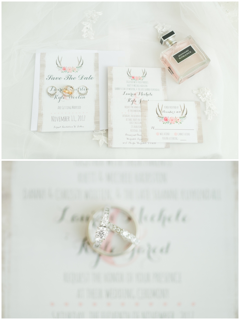 Deer Antler Wedding Invitation Suite for deer hunters