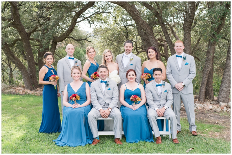 Bridal Party in Teal at Walters Wedding Estates 