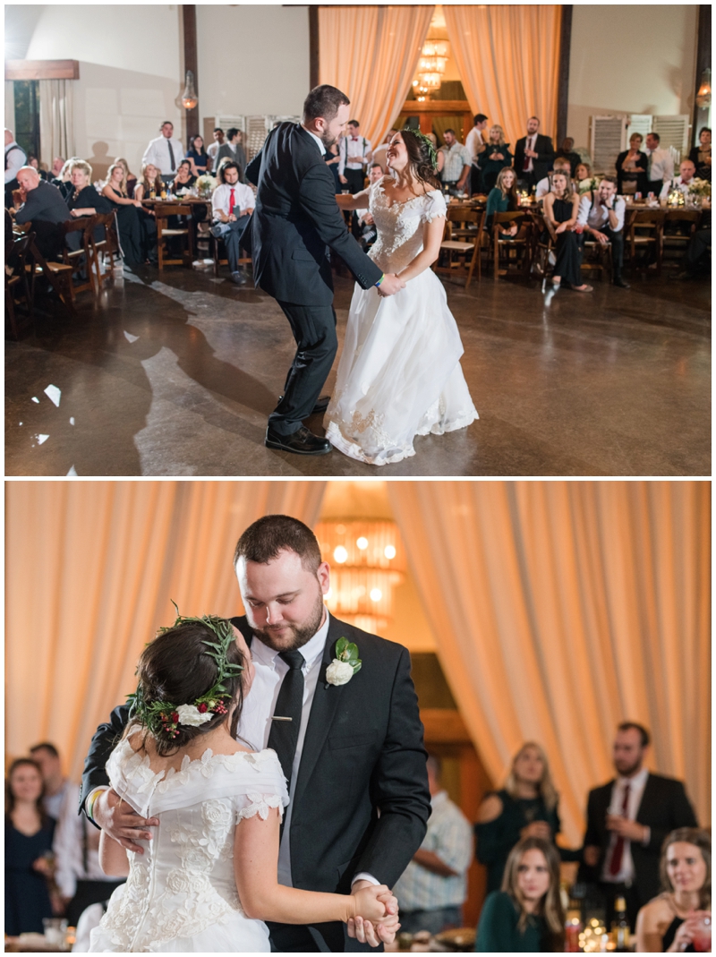 first dance as husband and wife at Pecan Springs Ranch