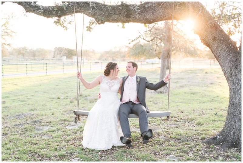 Texas Hill Country Wedding Venue with Swing 
