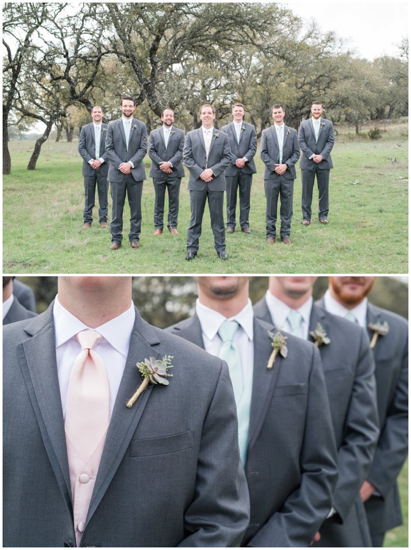 Succulent and Burlap boutonnieres for groomsmen 