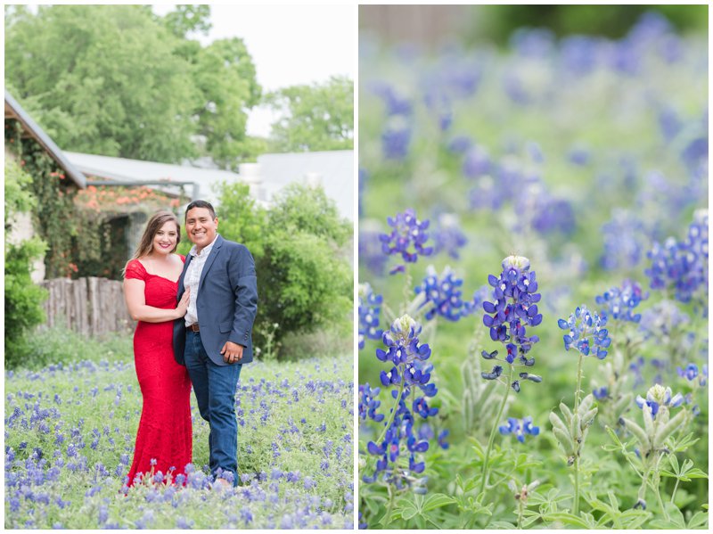 Anniversary photos in the bluebonnets at The Wildflower Center 