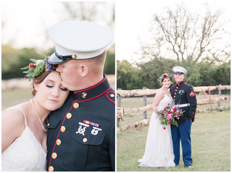 Marine wedding with red white and blue as wedding colors 