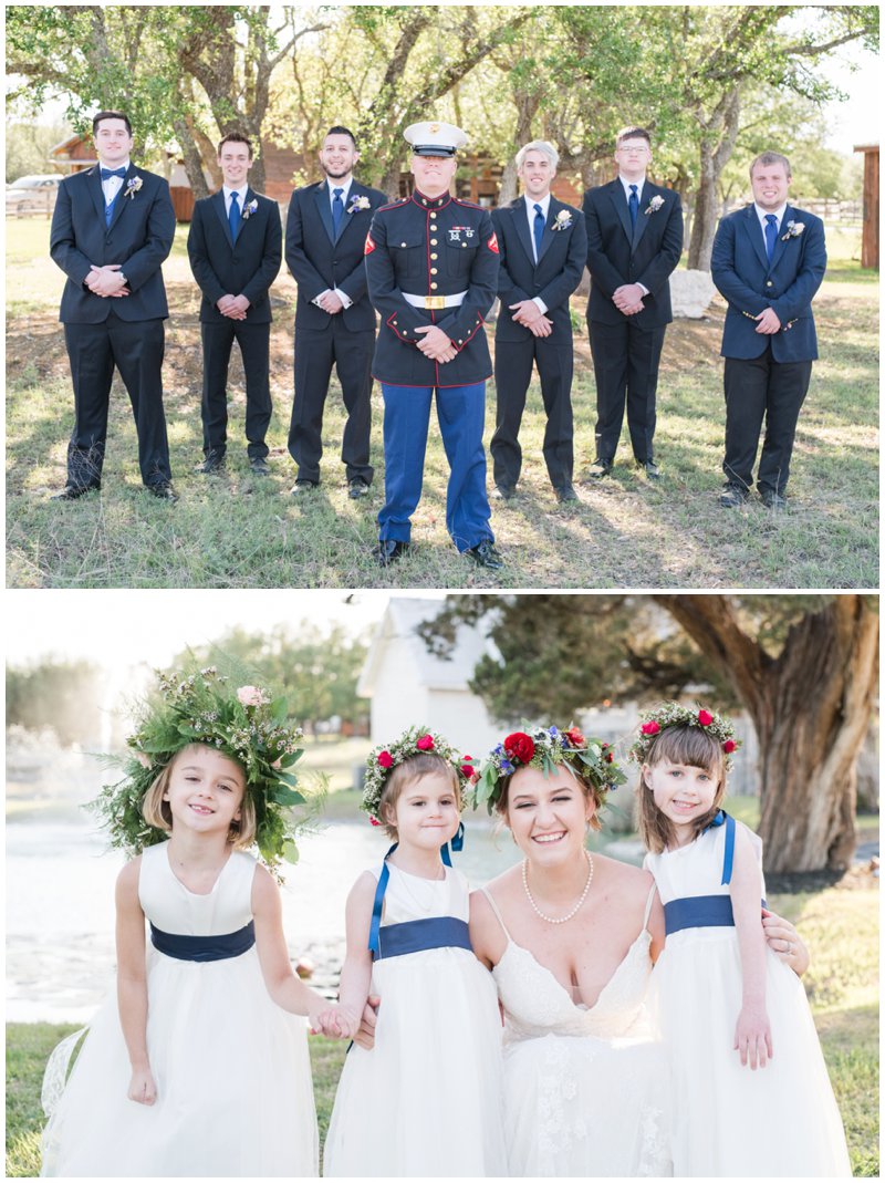 flower girls in oversized flower crowns 