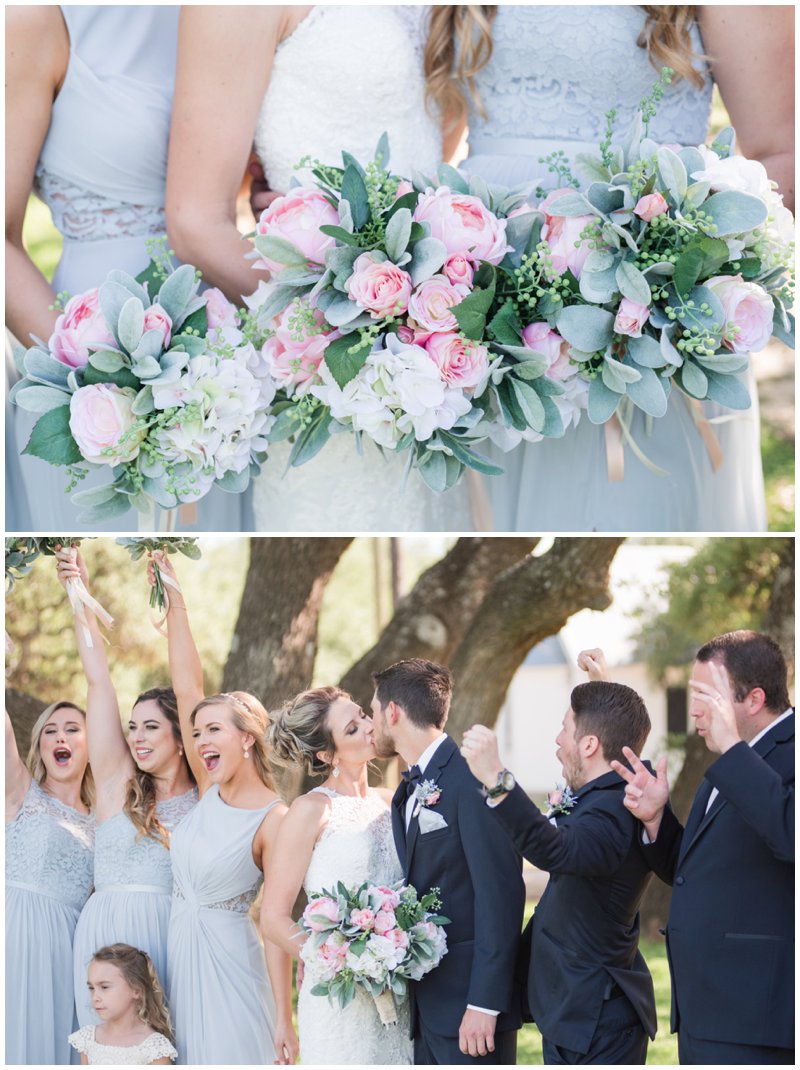 Slate blue and blush wedding at Stonehouse Villa in Driftwood 