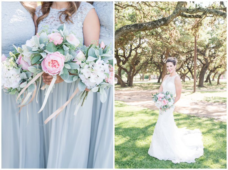 Real wedding at Stonehouse Villa in Driftwood Texas in slate blush and blush