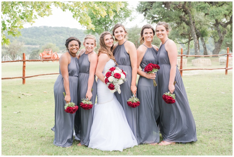 Gray and Red wedding at Happy H Ranch