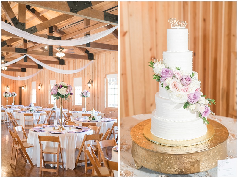 Lavender Wedding set up at The Milestone