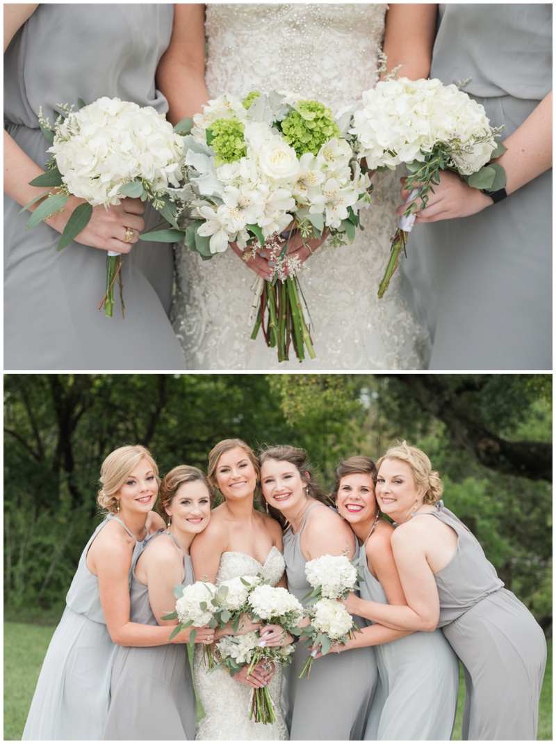 Gray and Green wedding at Lone Oak Barn in Round Rock