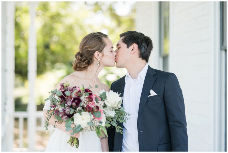Bride and Groom share a first look at Barr Mansion Wedding