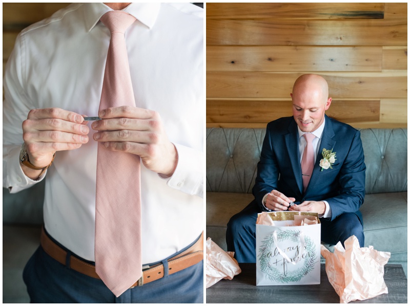 Groom Prep at Fredericksburg barn wedding