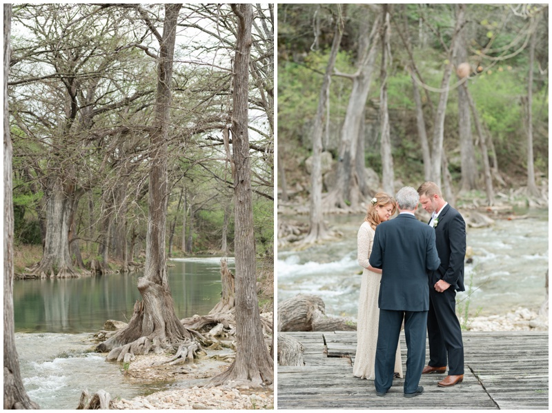 River Elopement in Wimberley Texas