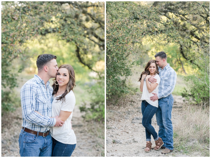 Natural setting for engagement pictures in Austin Texas