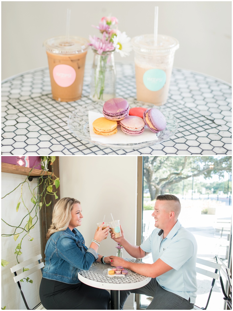 Coffee Shop Engagement Session in Georgetown Texas