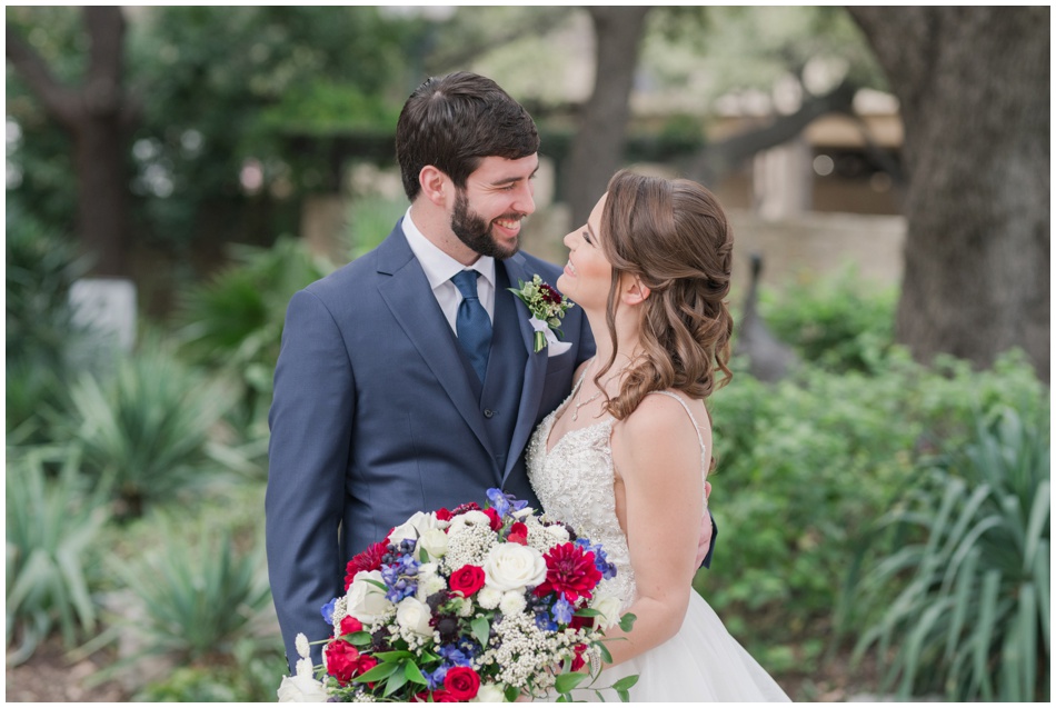 Bride and Groom Portraits at jack guenther pavilion wedding