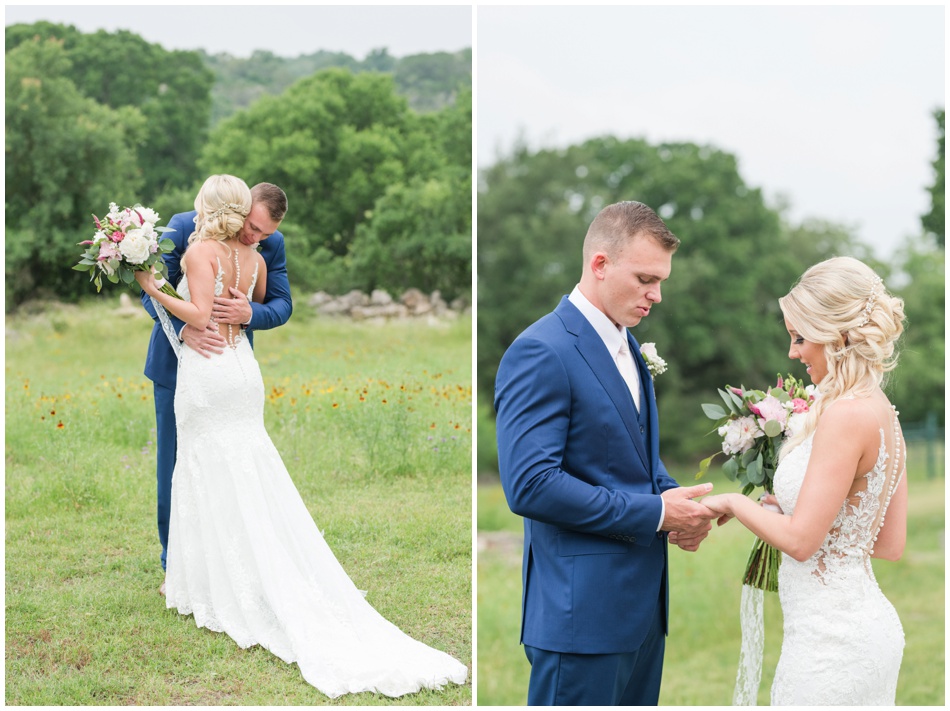 First Look experience from CW Hill Country Ranch wedding couple