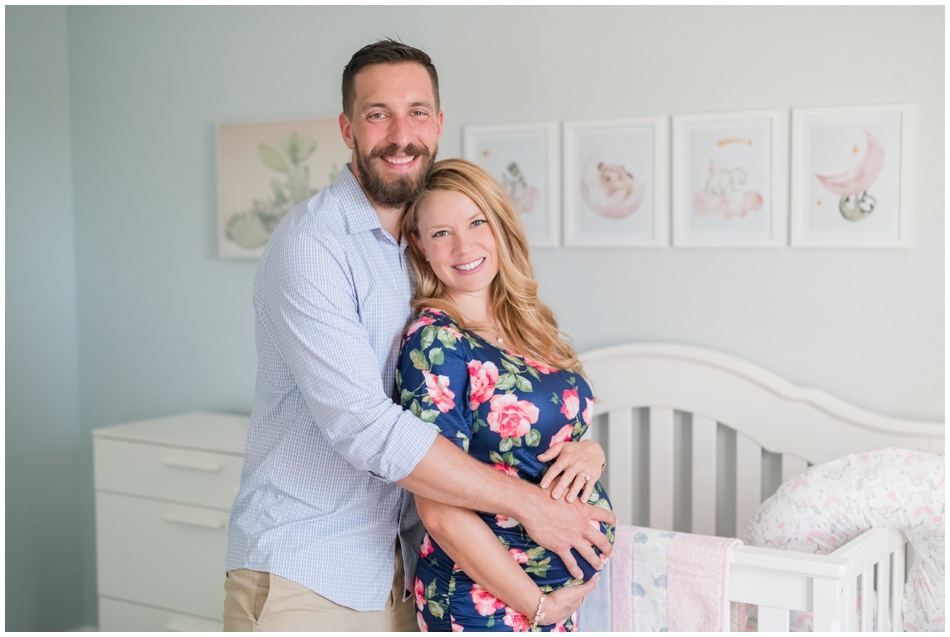 Austin Maternity Photos in the baby's nursery 