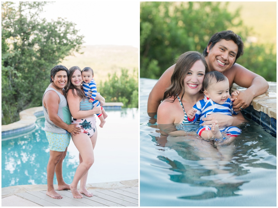 Texas Summer Family Photos at the Pool