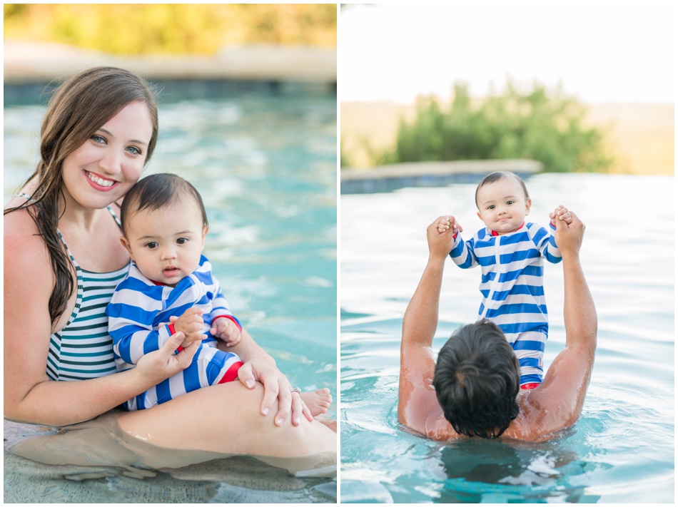 Family Photo session in the pool