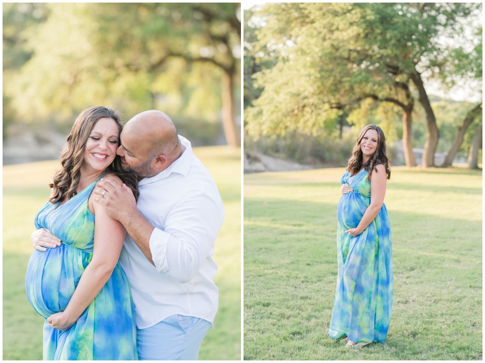 Couple returns to Dripping Springs Texas where they got married for their maternity photos a The Creek Haus