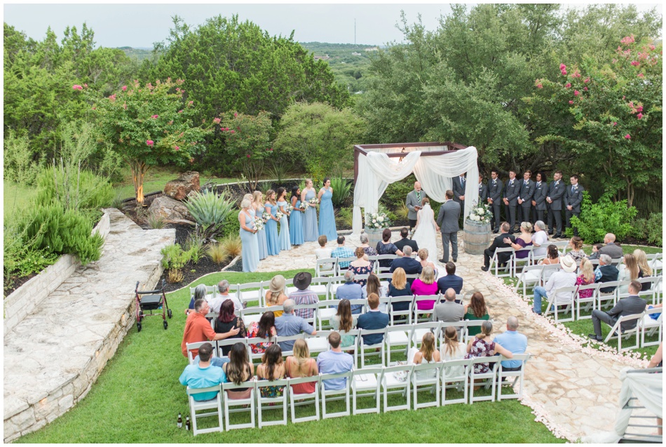 The Terrace Club wedding ceremony site in Dripping Springs