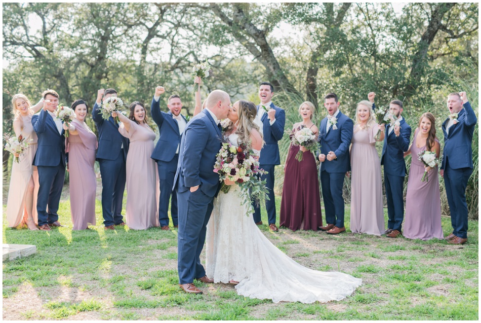 Fall Wedding Party photos at The Milestone in Georgetown Texas