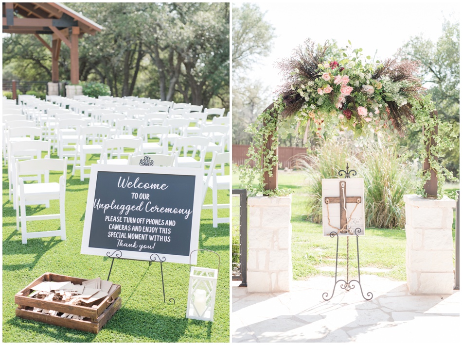 Unplugged Ceremony signs for weddings