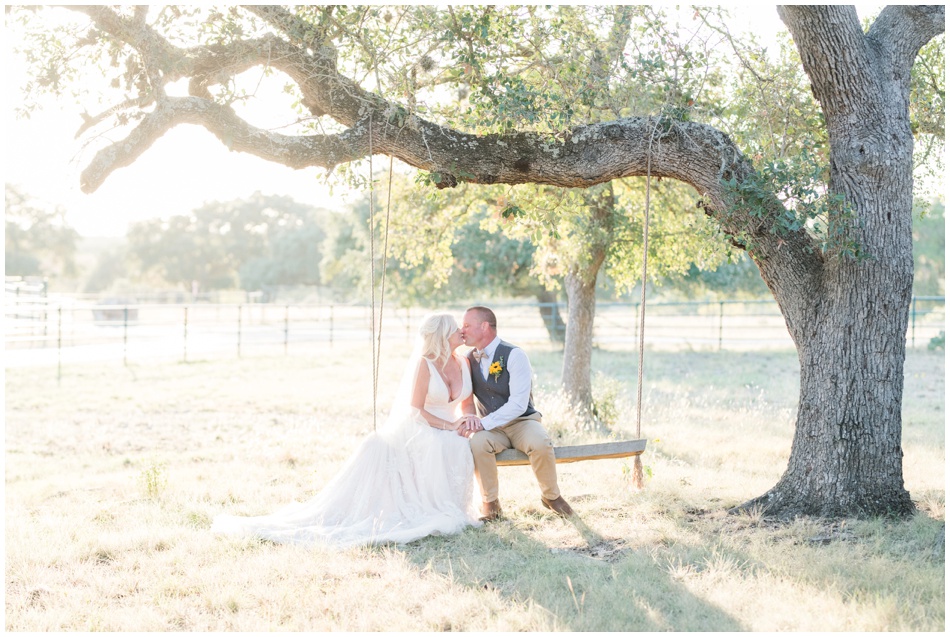 Boerne Texas Wedding Venue with Swing