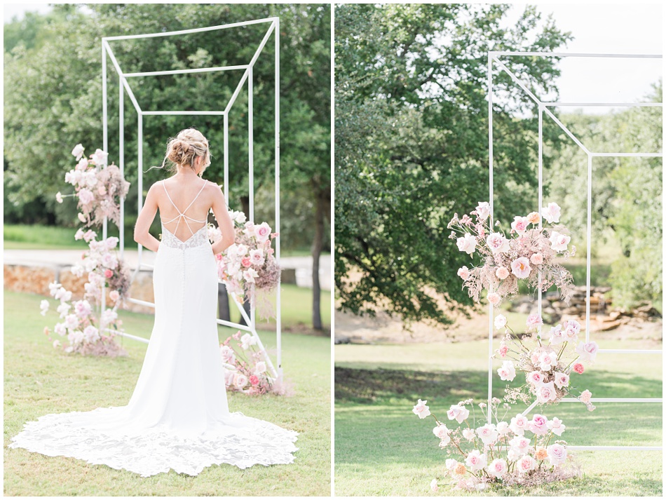 Stellar & Co Wedding Arch in pink and white